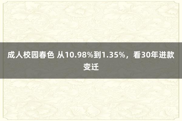 成人校园春色 从10.98%到1.35%，看30年进款变迁