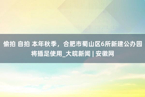 偷拍 自拍 本年秋季，合肥市蜀山区6所新建公办园将插足使用_大皖新闻 | 安徽网