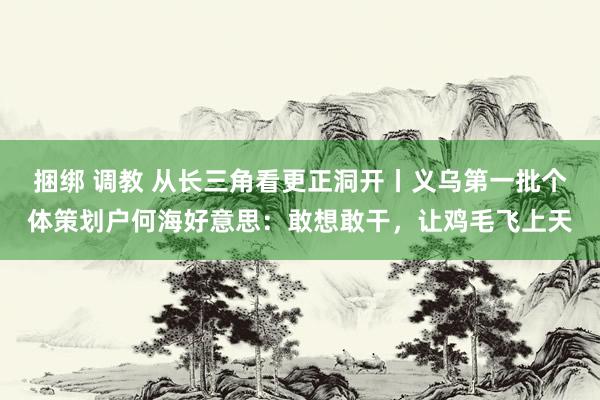 捆绑 调教 从长三角看更正洞开丨义乌第一批个体策划户何海好意思：敢想敢干，让鸡毛飞上天