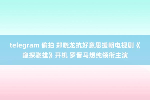 telegram 偷拍 郑晓龙抗好意思援朝电视剧《窥探骁雄》开机 罗晋马想纯领衔主演